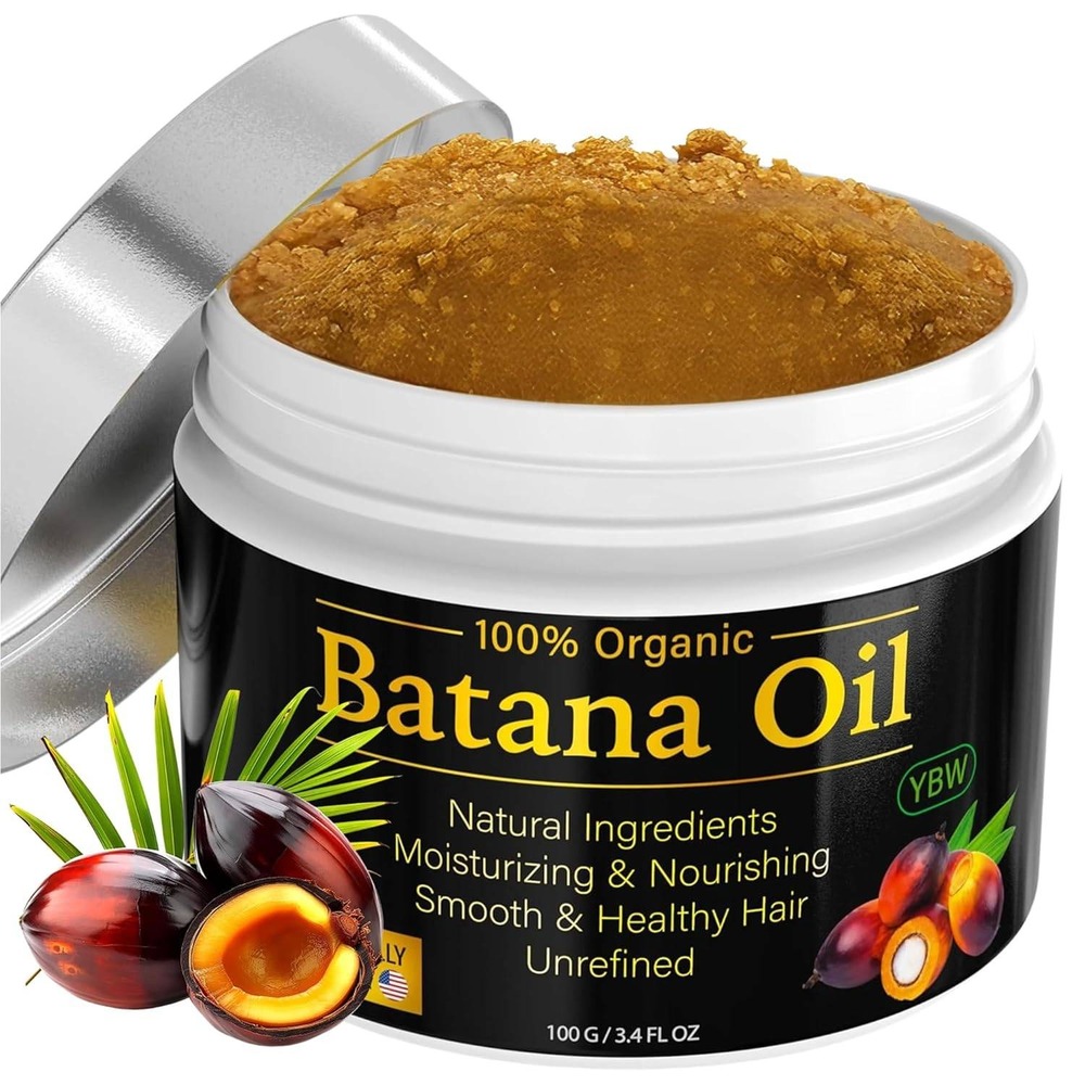 YBW 100% Organic Batana Oil for Hair Growth 3.4oz Unrefined Natural Treatment